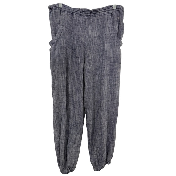 EUC Anthropologie Pilcro Slub Twill Parachute Pants Iris Blue Oversized Jogger M - Picture 5 of 6